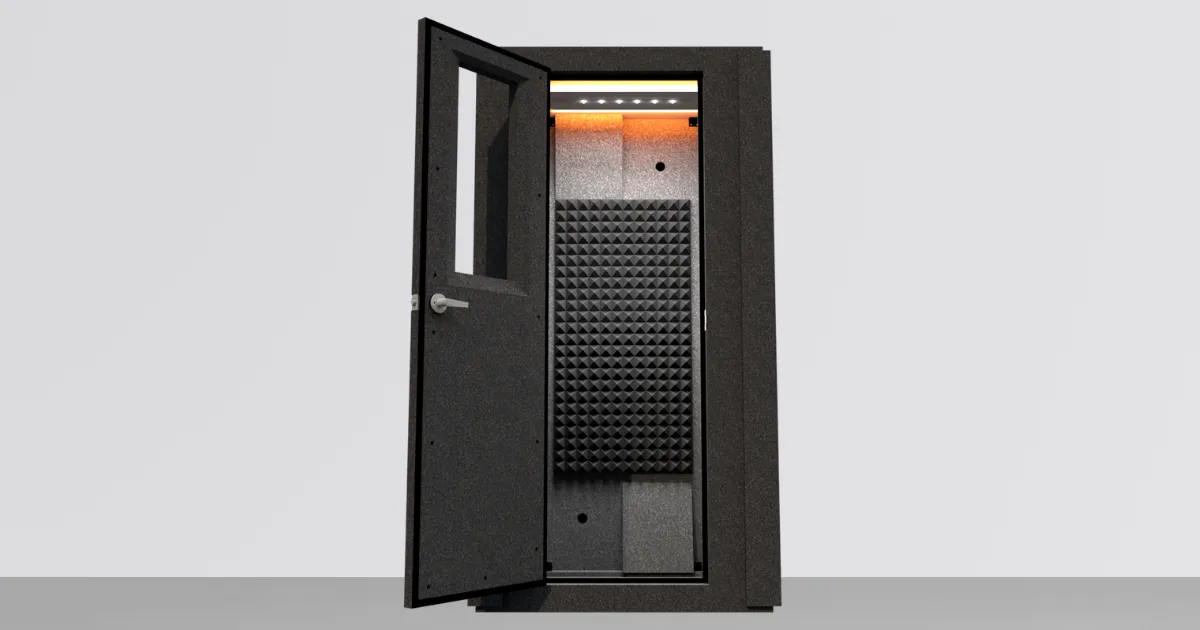 MDL 4230 S - 3.5' x 2.5' Single-Wall Isolation Booth | WhisperRoom®